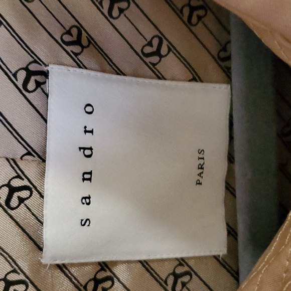 Sandro Paris Trench Coat With Removable Chain Size S NWT'S - Picture 11 of 15